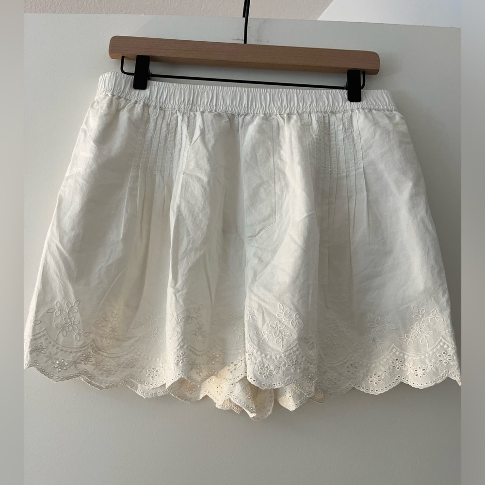 ANTHROPOLOGIE- embroidered boxer shorts - NEW WITH TAGS